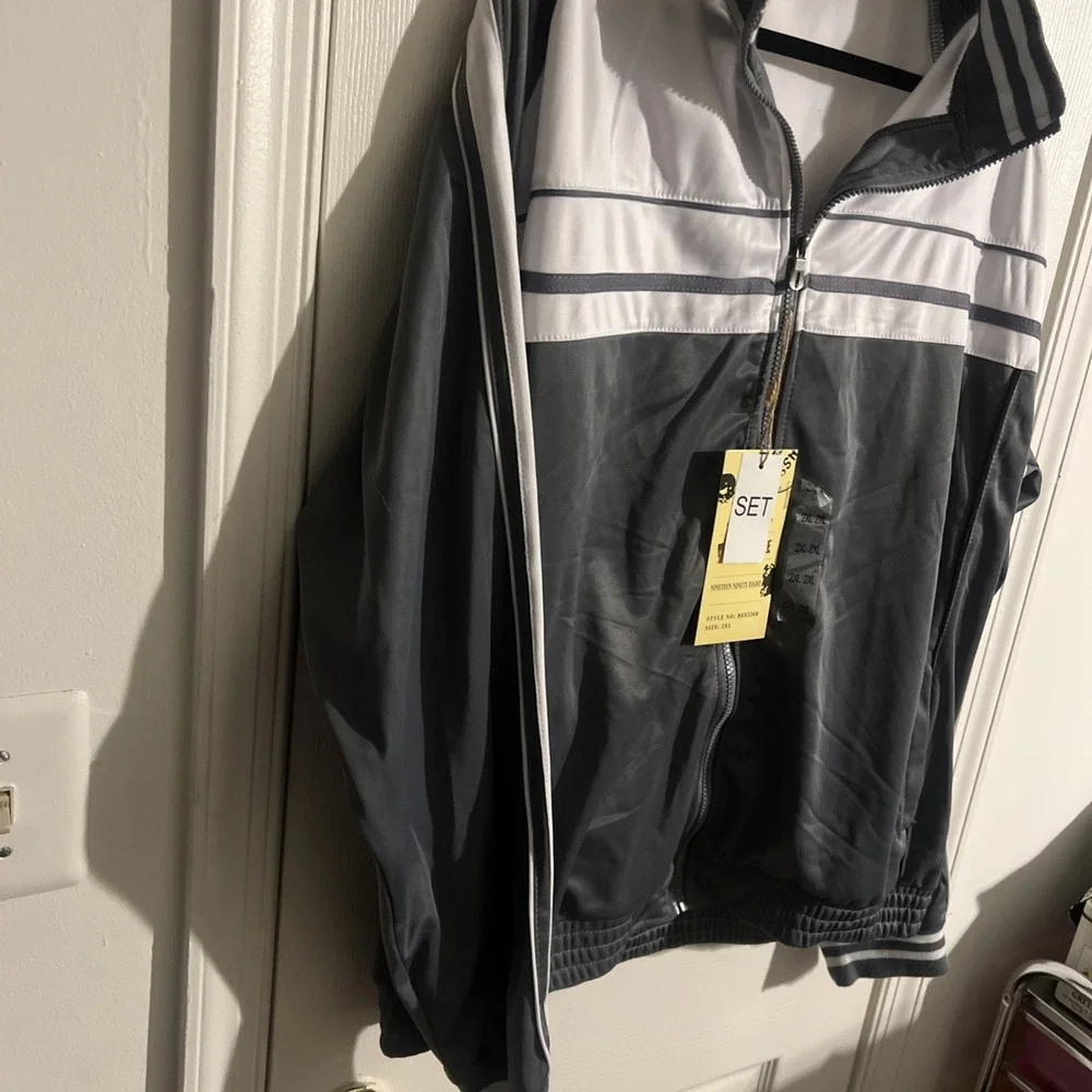 The Image Jacket 1998 Gray White Track jacket 2XL NWT - Picture 8 of 14